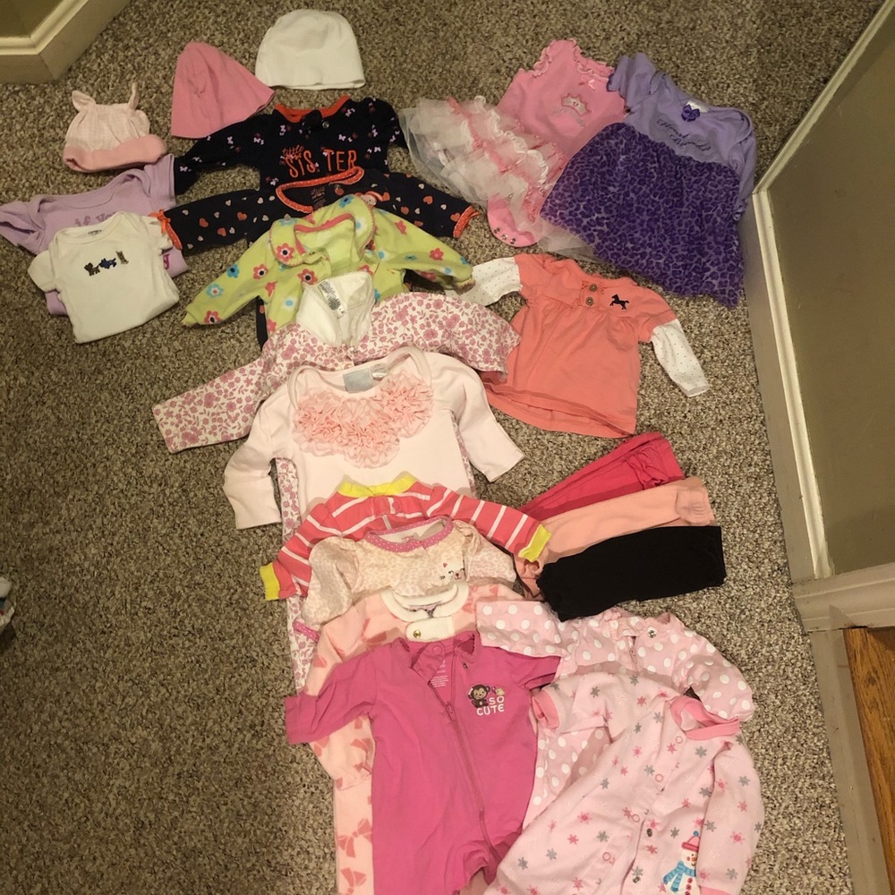 22 Piece Newborn Baby Girl Lot